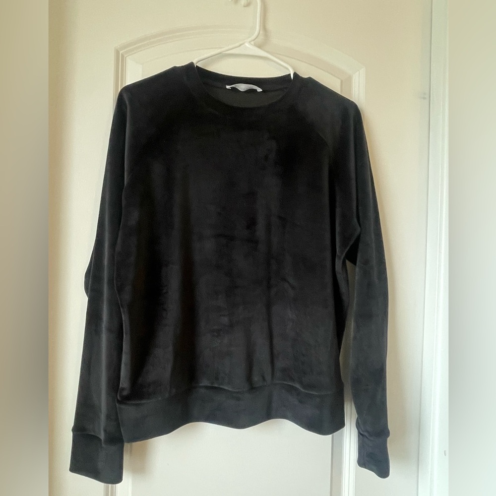 Black velour sweater
